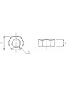 UNF right stainless steel nut