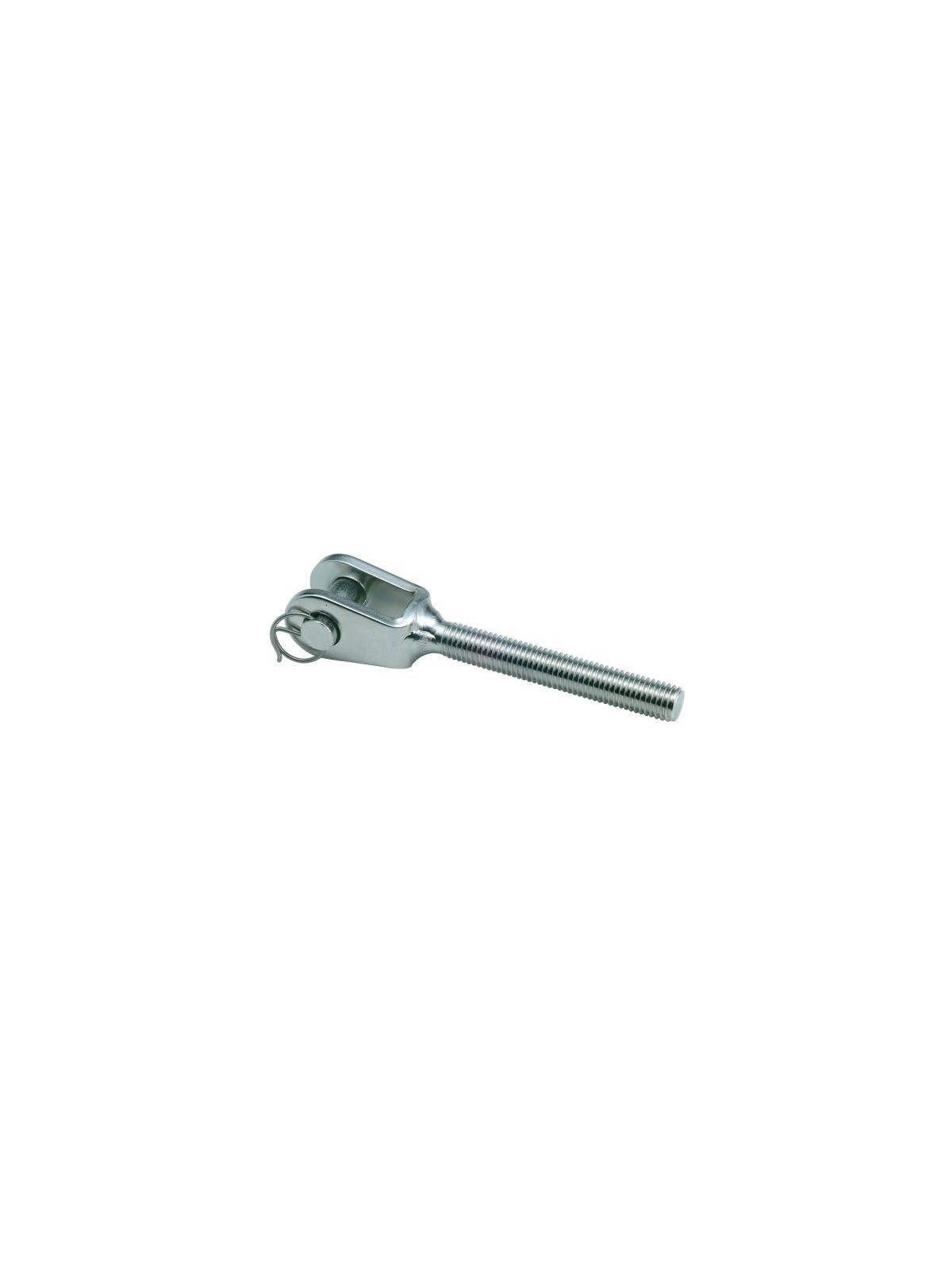 Chape fixe filetée métrique droite pour tendeurs et ridoirs en inox