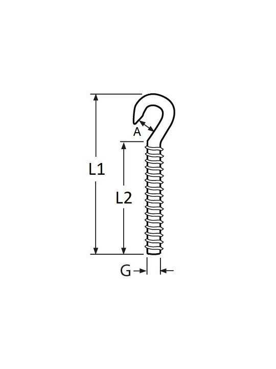 threaded hook