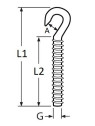 threaded hook
