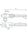 Chape articulée filetée Métrique droite Inox System