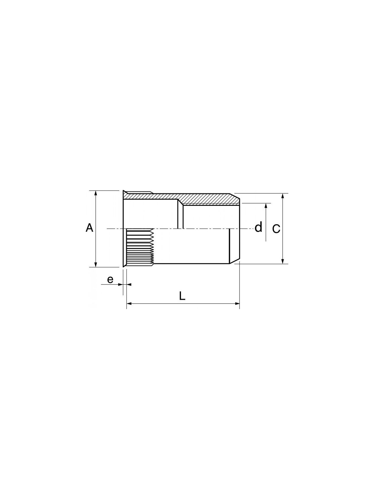 Knurled rivet nuts