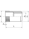 Knurled rivet nuts