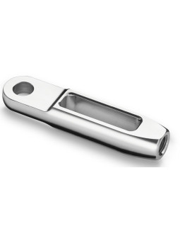 Open body eye with threaded hole