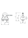 Abrazadera de cable para bucle o conector