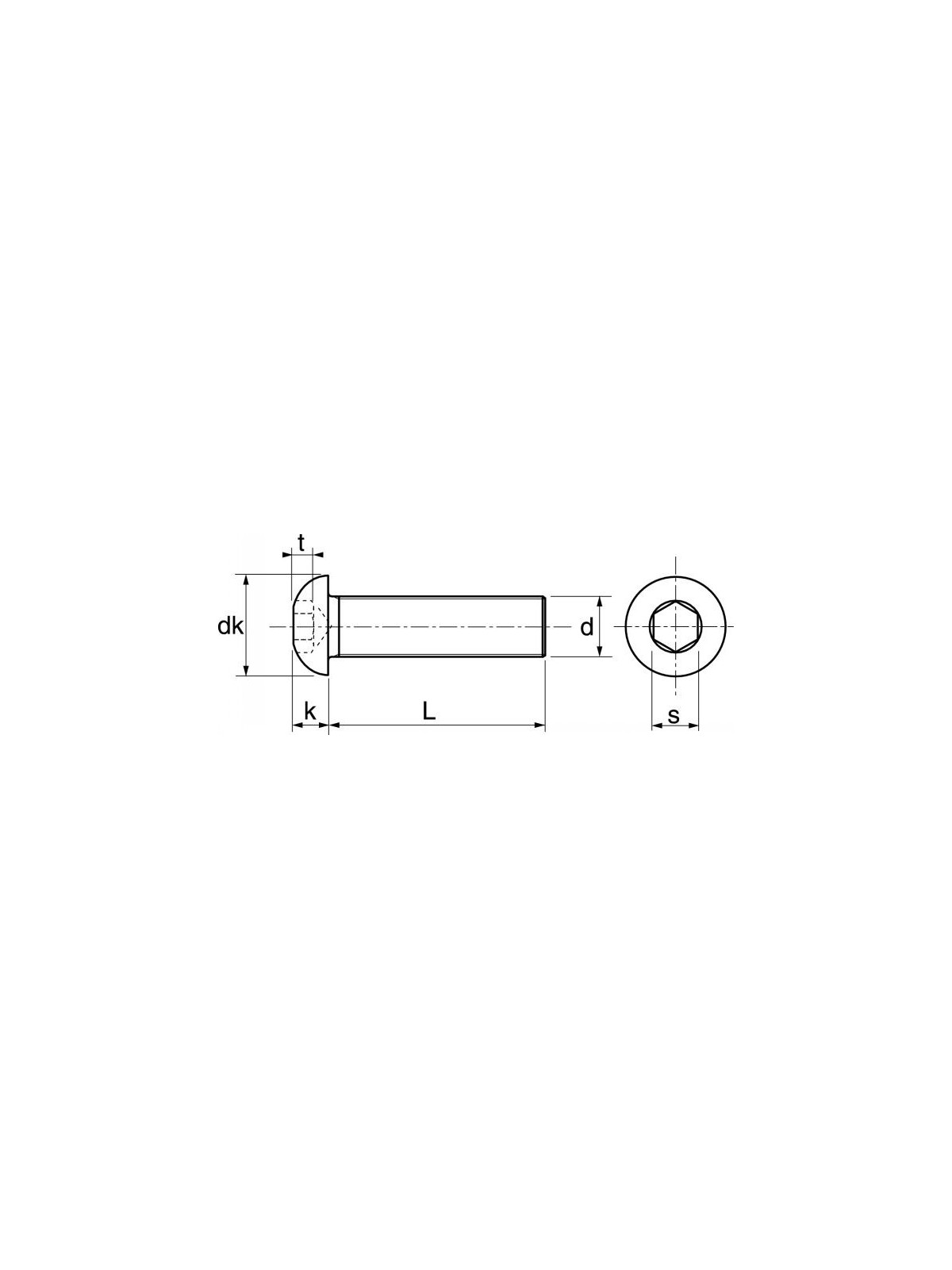 right threaded dome
