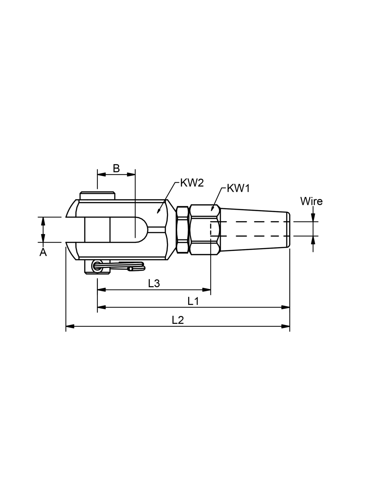 swageless fork terminal