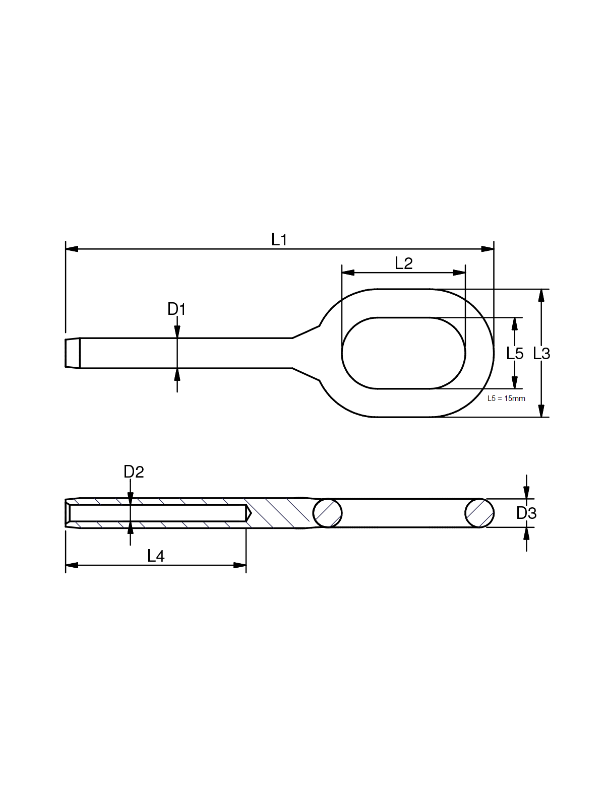 crimp large eye terminal