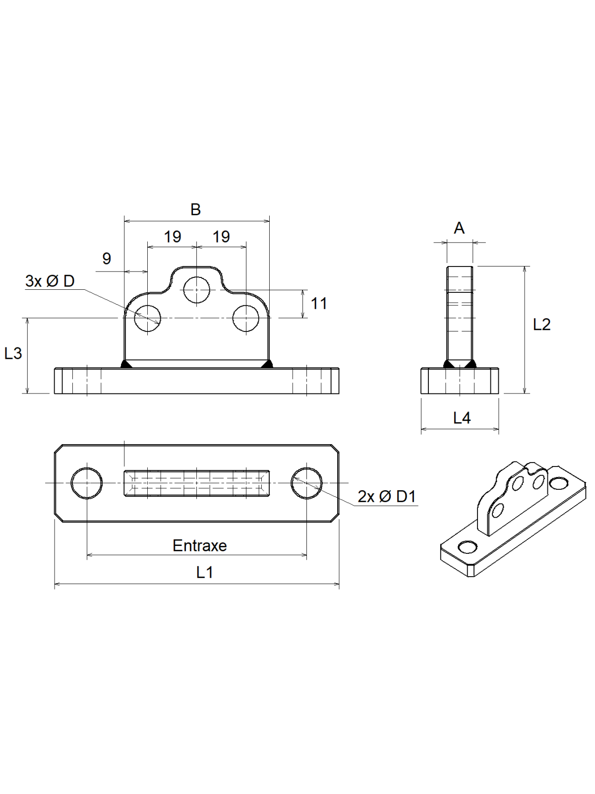 T10 Triple welded base plate