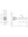 Toggled hasp with left metric thread