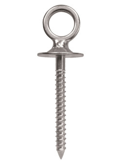 Eye bolt with base - wood screw