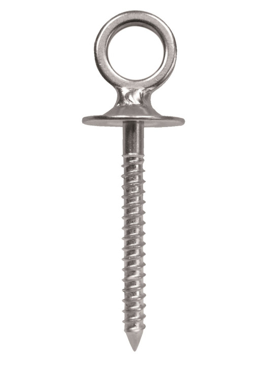 Eye bolt with base - wood screw