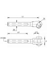 Design" terminal with fixed welded fork - INOX System