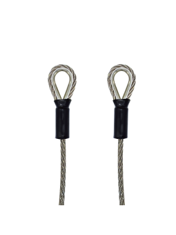 Élingue manchonnée inox sur mesure - Terminaisons cosse-cœur