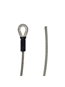 Élingue manchonnée inox sur mesure - Terminaisons cosse-cœur