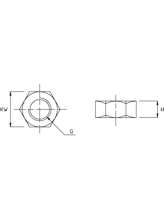 UNF right stainless steel nut