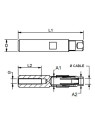 “Design" swageless M6 Right thread terminal - INOX System