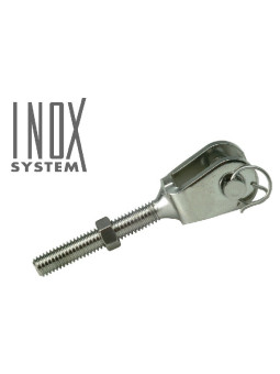 Chape fixe soudée filetée droite "design" - INOX System