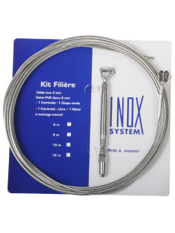 Ø4mm (1*19) unsheathed cable railing kit: with fixed fork.