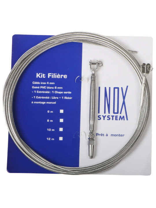 Ø4mm (1*19) unsheathed cable railing kit: with fixed fork.