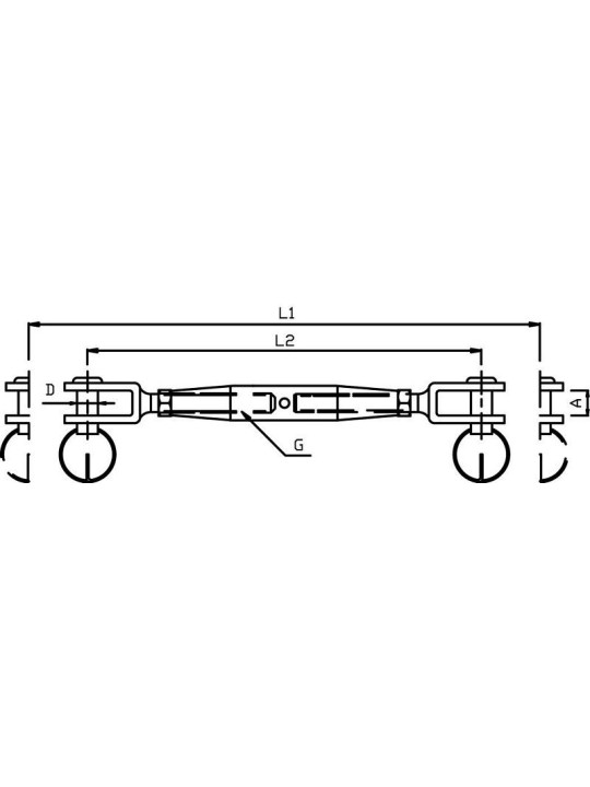 stainless steel closed turnbuckle
