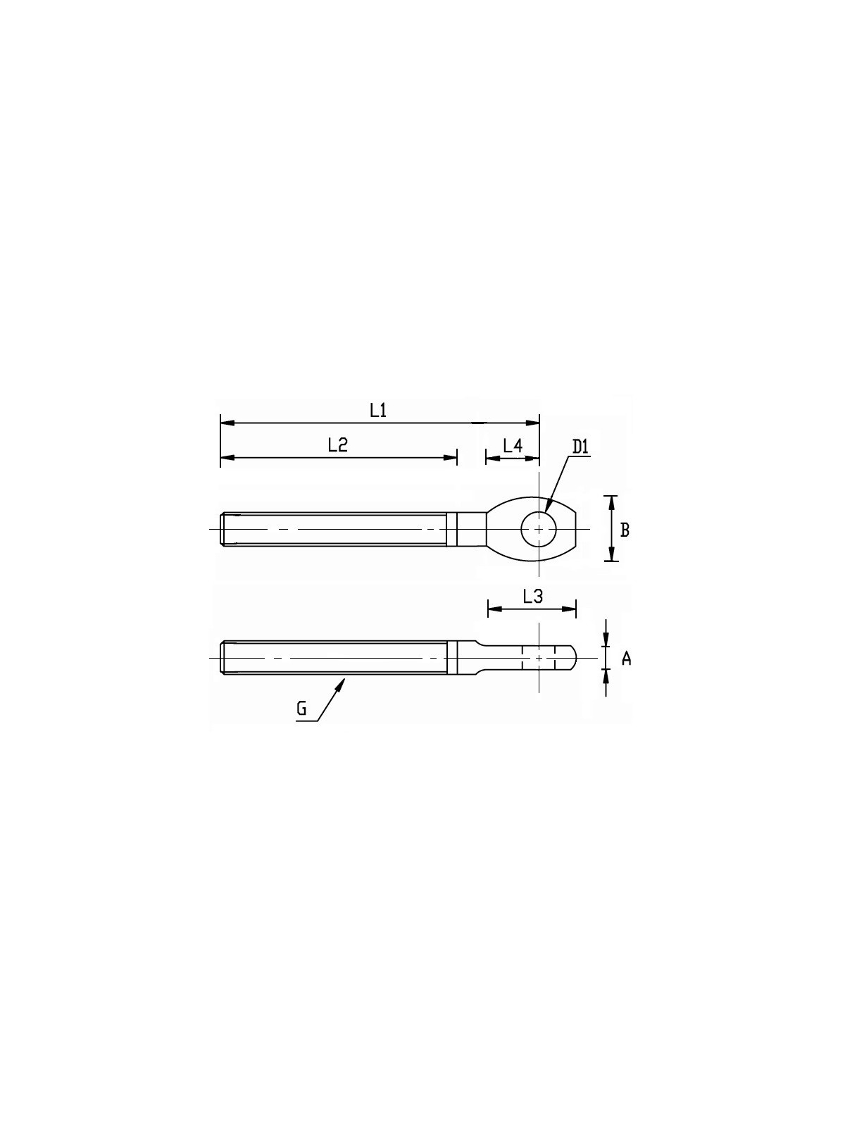 left threaded eye