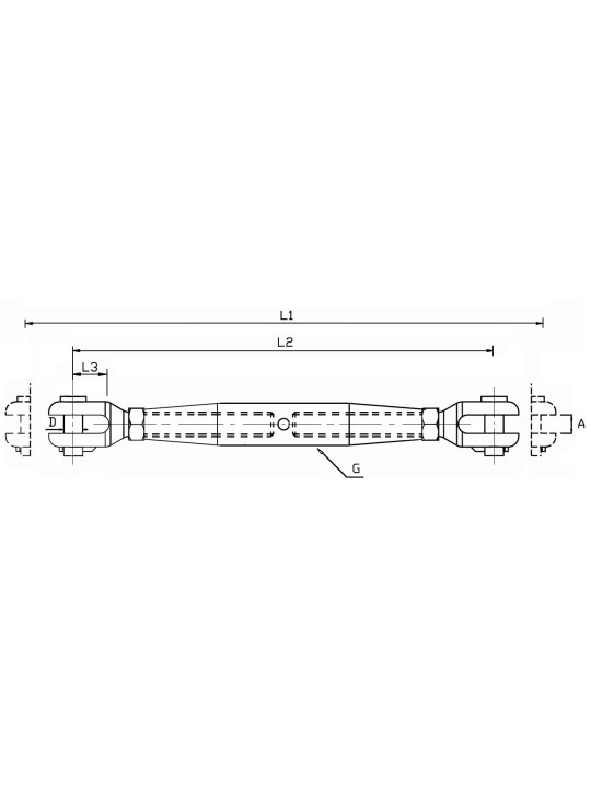 turnbuckle bronze ringed body
