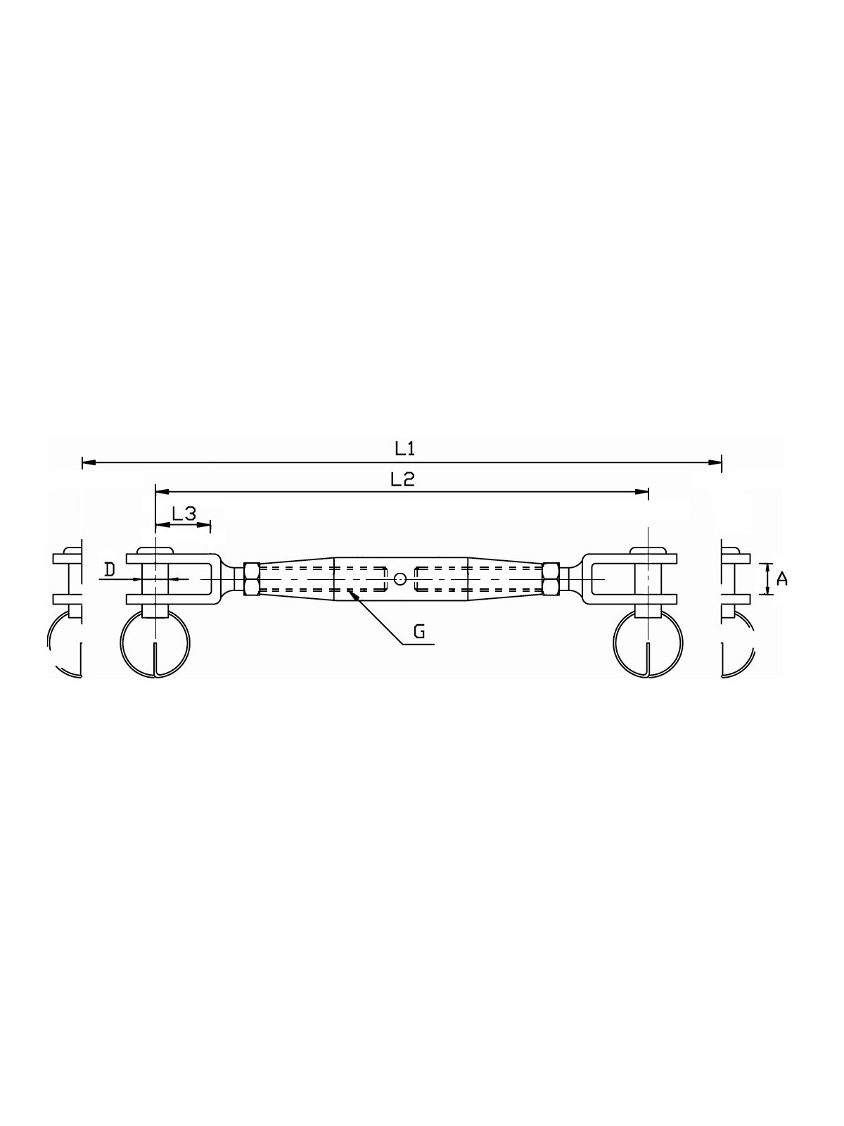 stainless steel closed turnbuckle