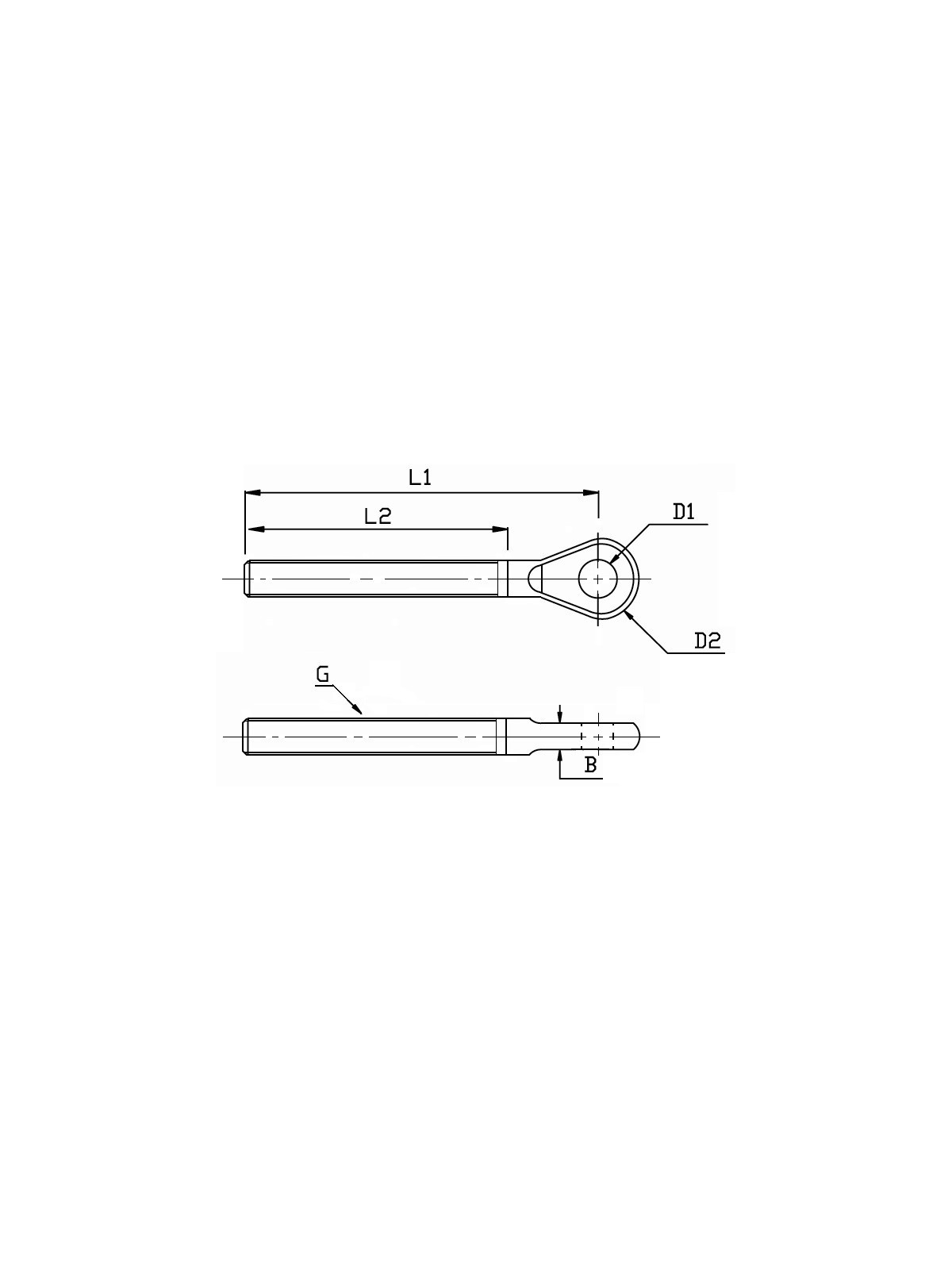 Oeil fileté inox métrique gauche pas cher chez Inox System