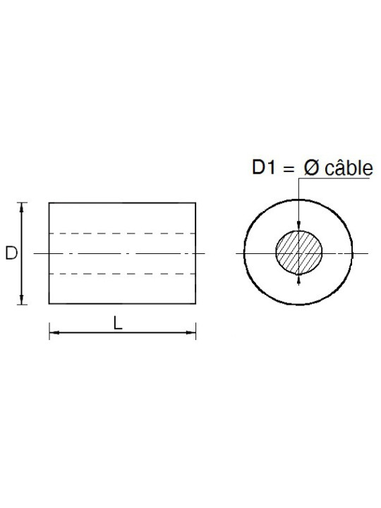 Stop-off sleeve diagram