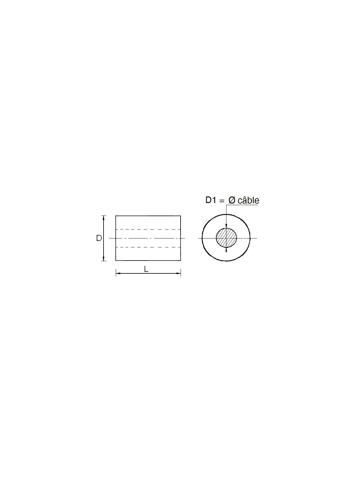 Stop-off sleeve diagram