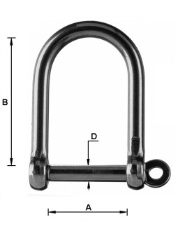 Forged stainless steel shackle