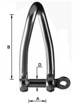 Grillete de acero inoxidable forjado Casquillo "Standard