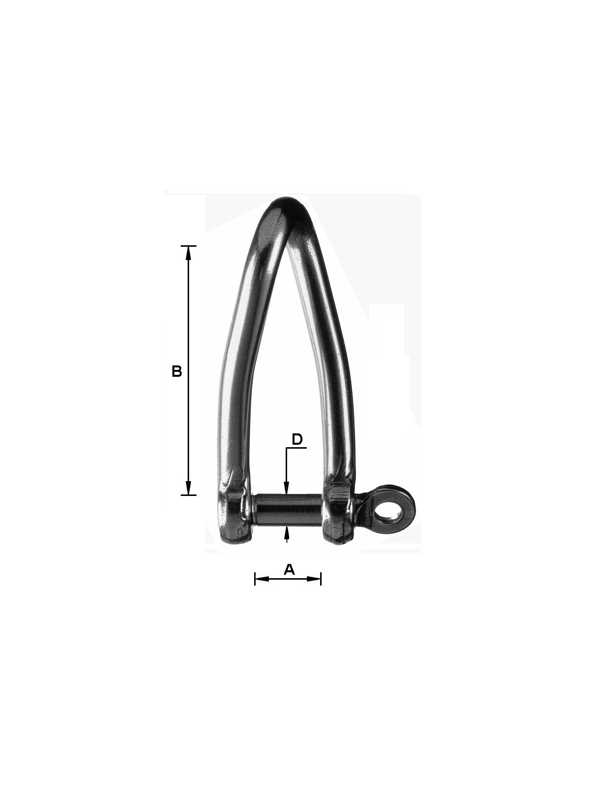 Grillete de acero inoxidable forjado Casquillo "Standard