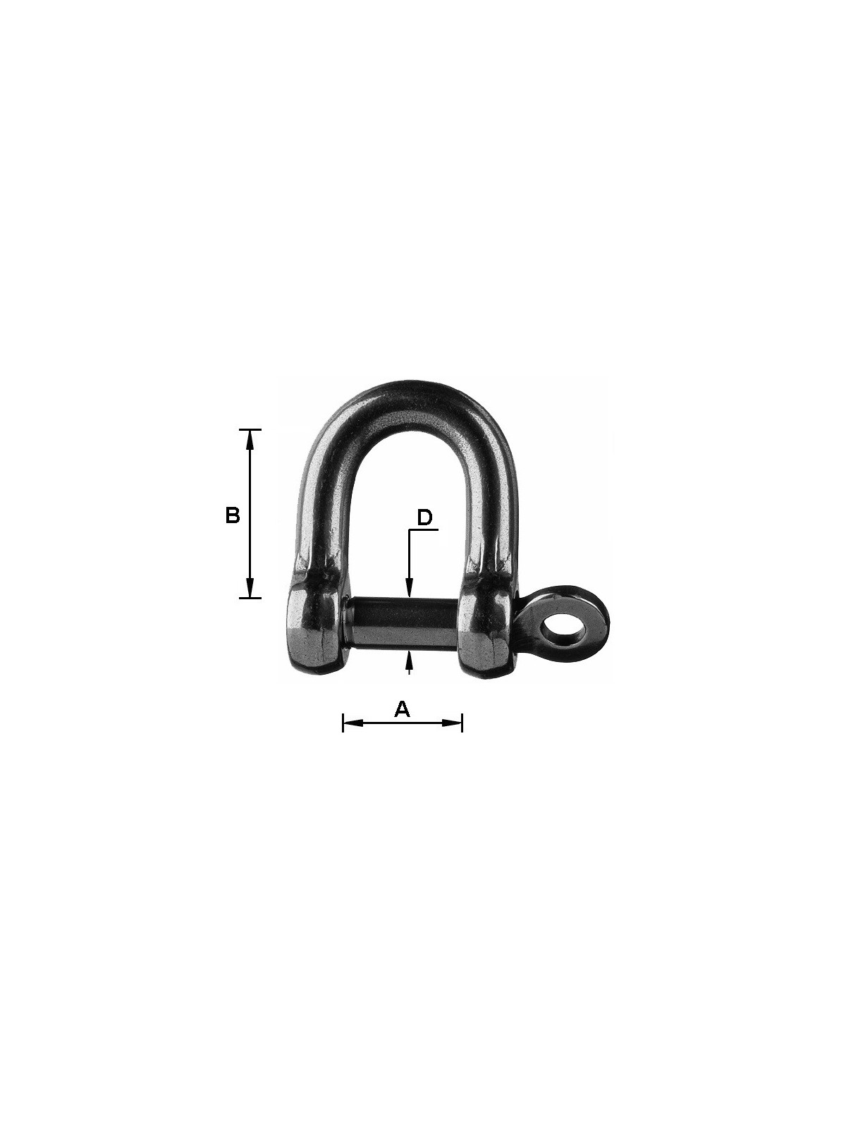 Manille inox forgée droite "standard"