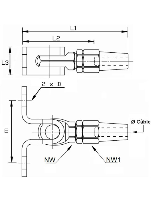 swageless hasp terminal