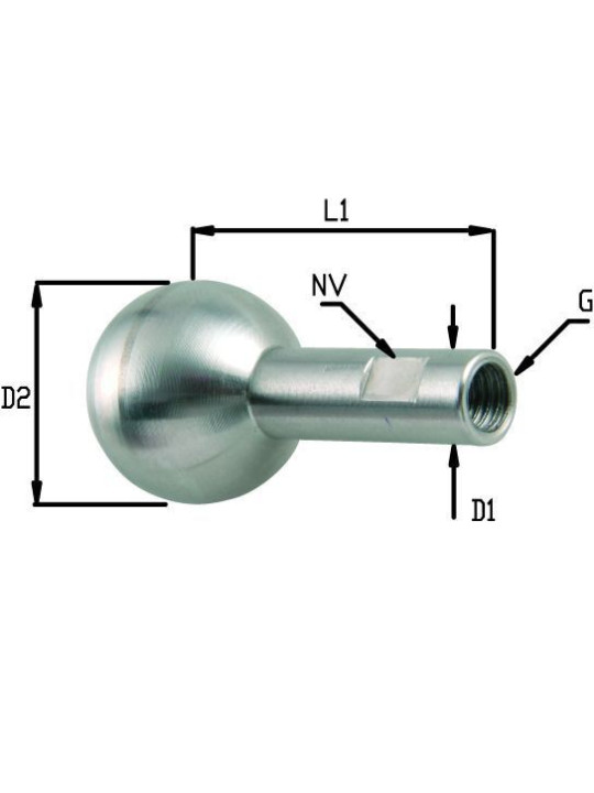 Threaded ball terminal