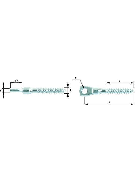 wood screw eye