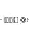 Stainless steel wood/metric insert technical drawing