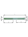 combined wood screw and metric thread