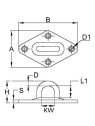 A4 stainless steel hasp plate